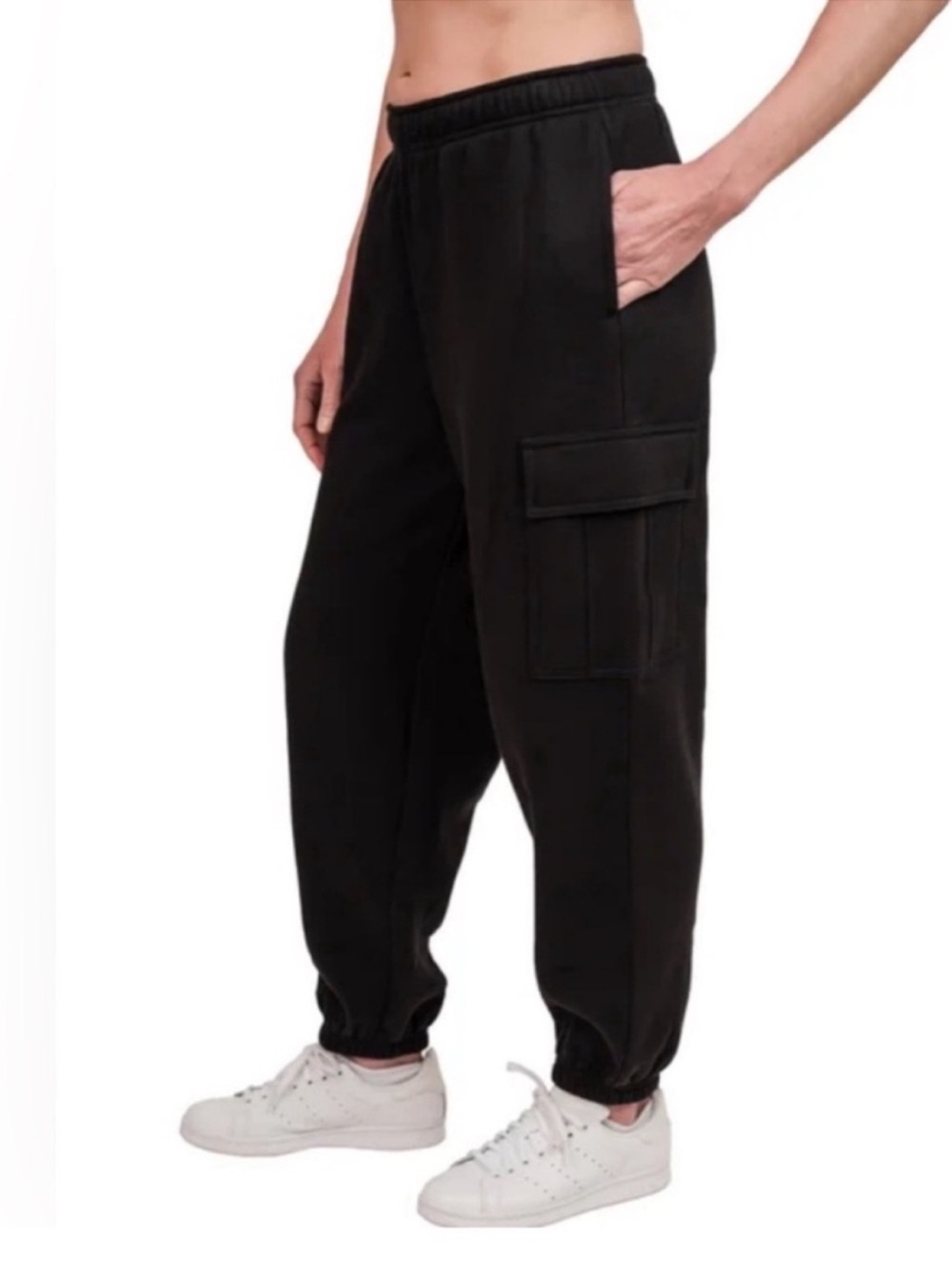 🌸2/$12🌸 Tuff Athletics Cargo Joggers Cotton Blend Black Medium